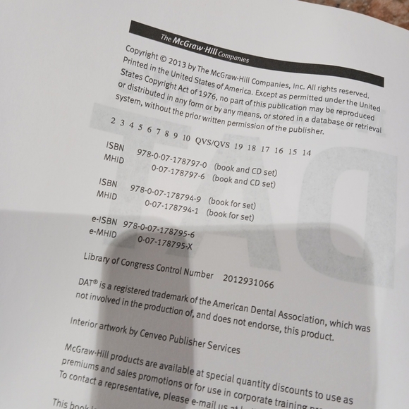 McGraw-Hill's DAT 3 Practice Tests. CD-ROM Not Included. - Picture 3 of 13